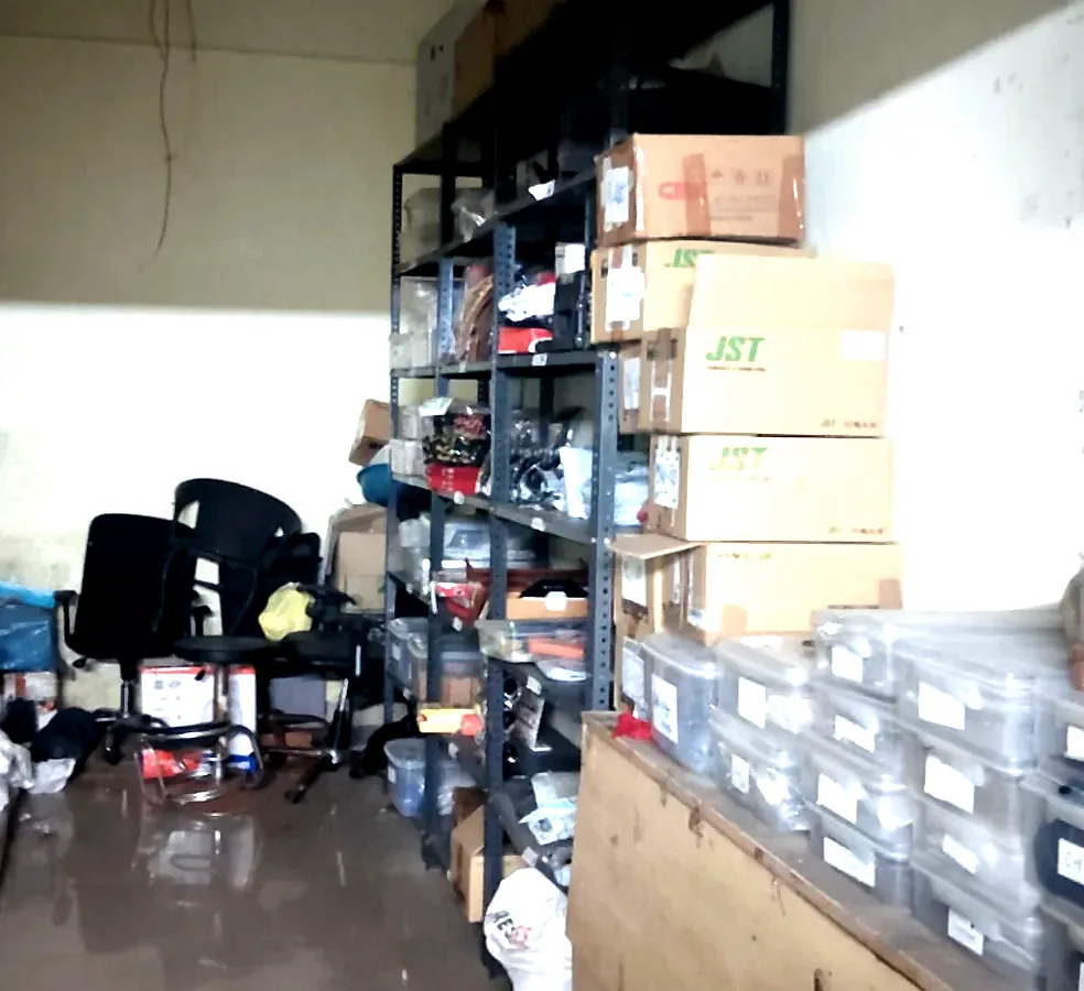 Actual local stock room in Ghaziabad