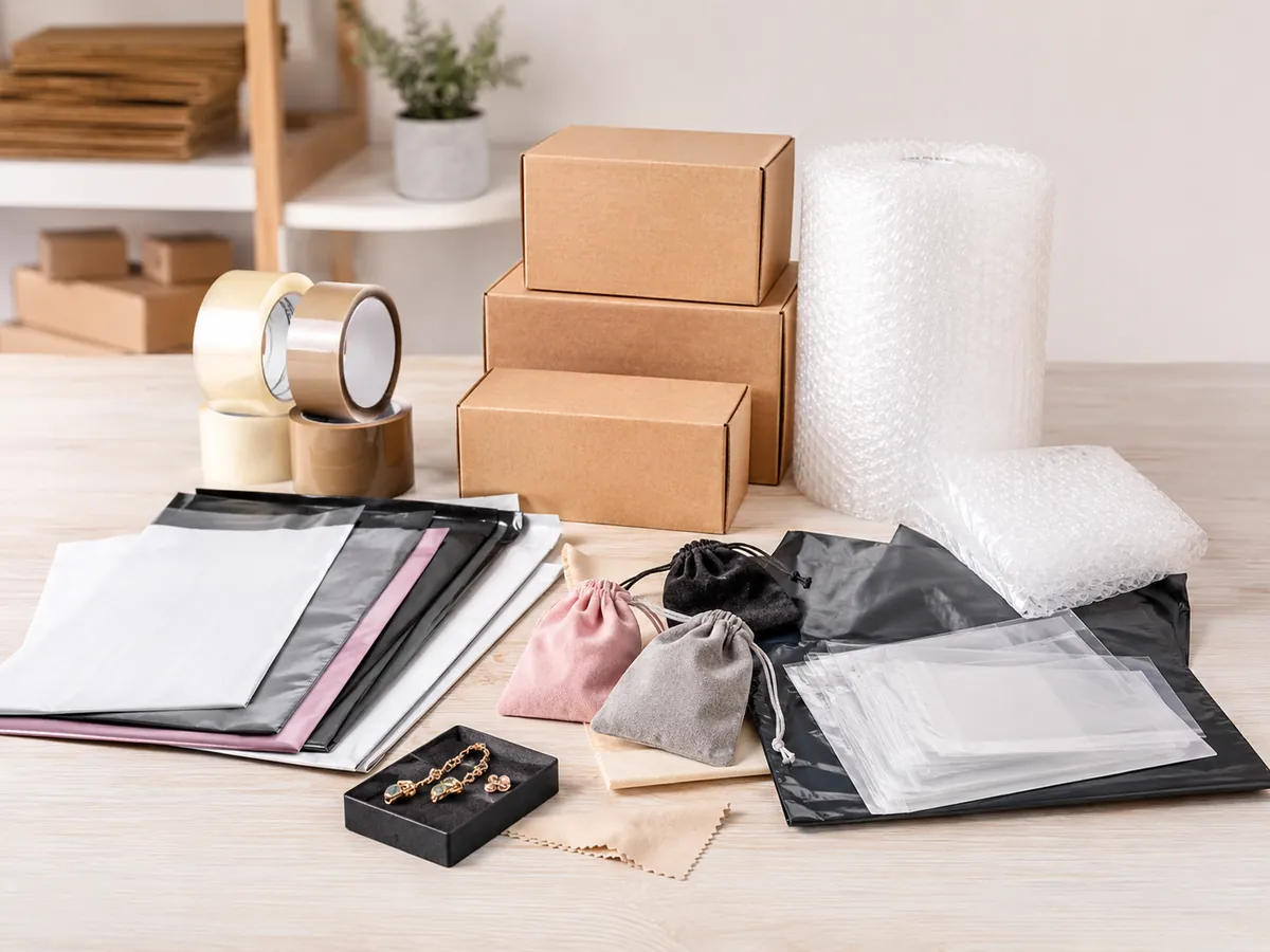 Bubble wrap, packing tape, boxes and ecommerce packaging supplies